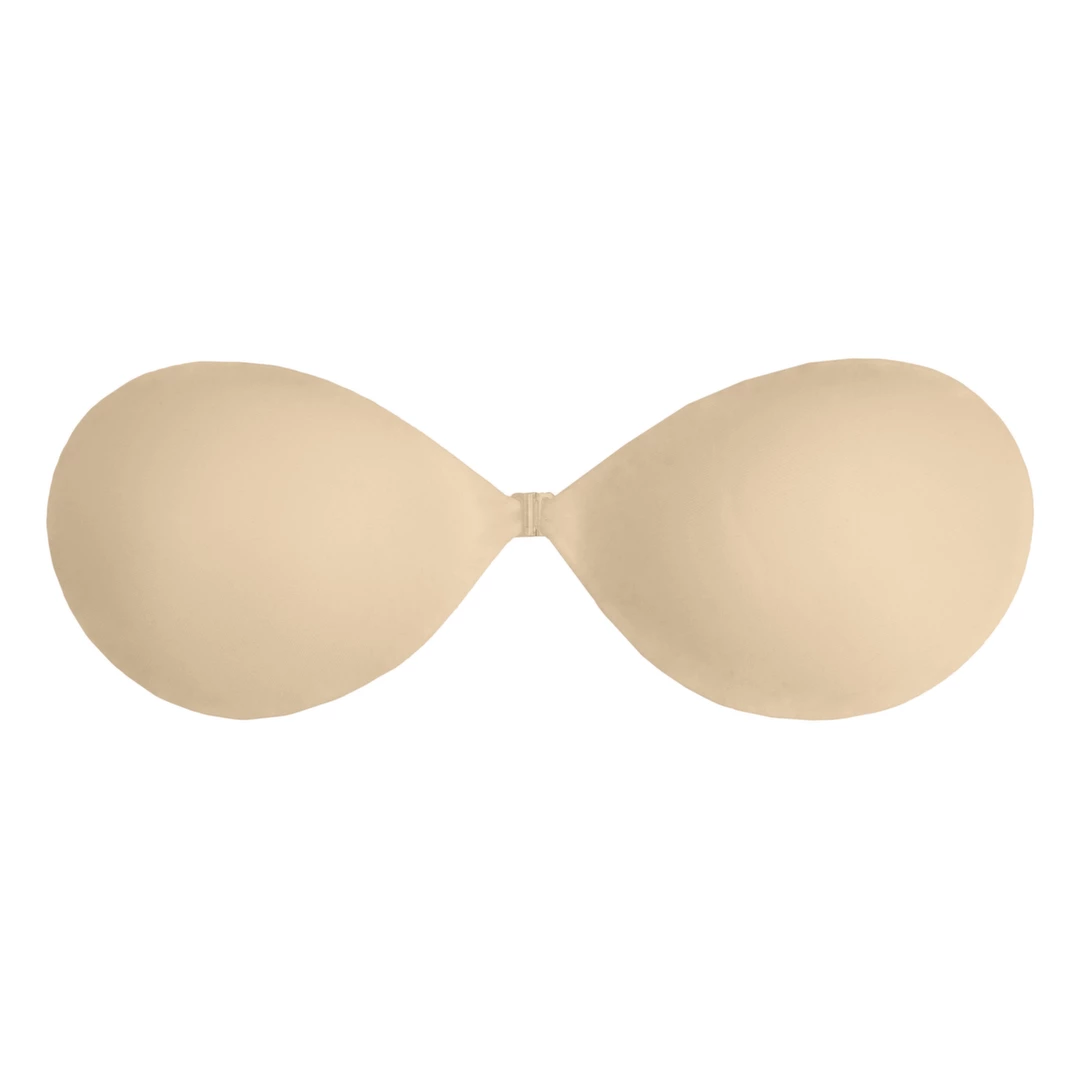 Bye Bra Invisible prilimpanti liemenėlė be petnešėlių, kūno spalvos, A kaušelis