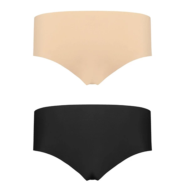 Bye Bra Invisible Hipster besiūlės kelnaitės, 2 vnt., kūno spalvos ir juodos, L