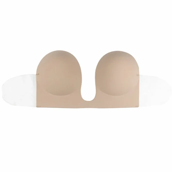 Bye Bra Seamless U-Style lipni liemenėlė be petnešėlių, kūno spalvos, E kaušelis