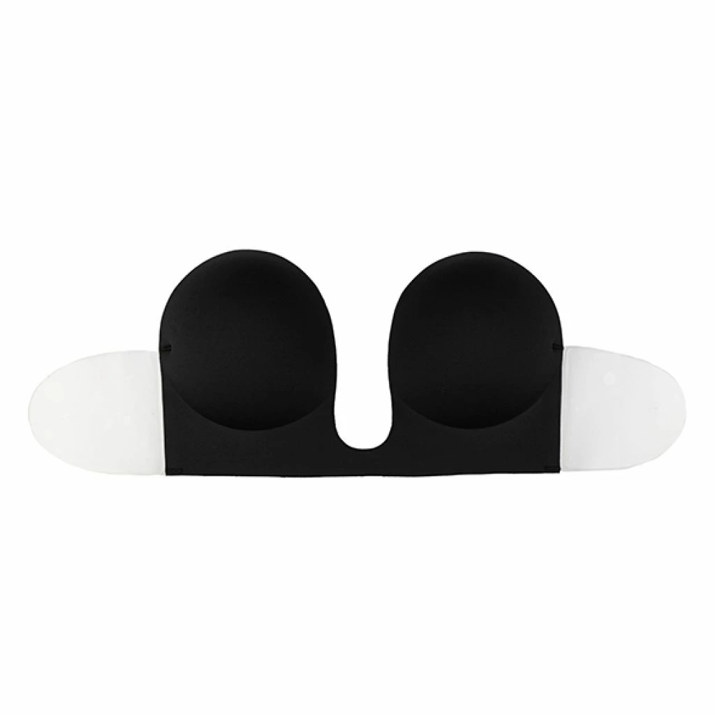 Bye Bra Seamless U-Style lipni liemenėlė be petnešėlių, juoda, C kaušelis