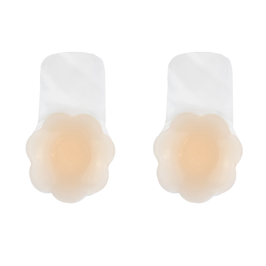 Bye Bra daugkartiniai silikoniniai krūtinę pakeliantys lipdukai, kūno spalvos, XL