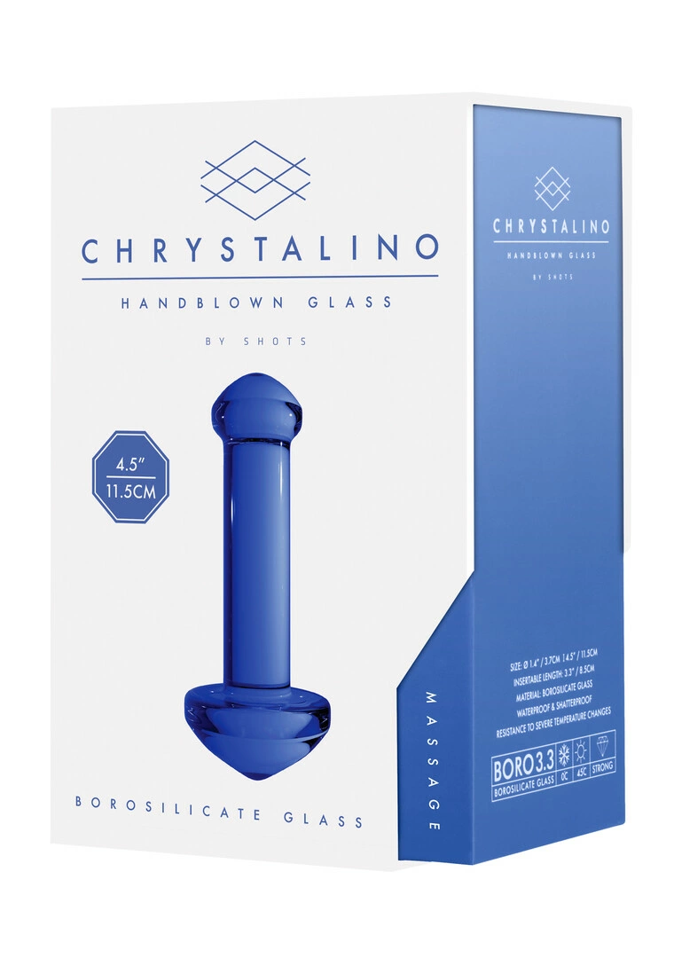 Chrystalino by Shots kūgio formos masažuoklis iš borosilikatinio stiklo