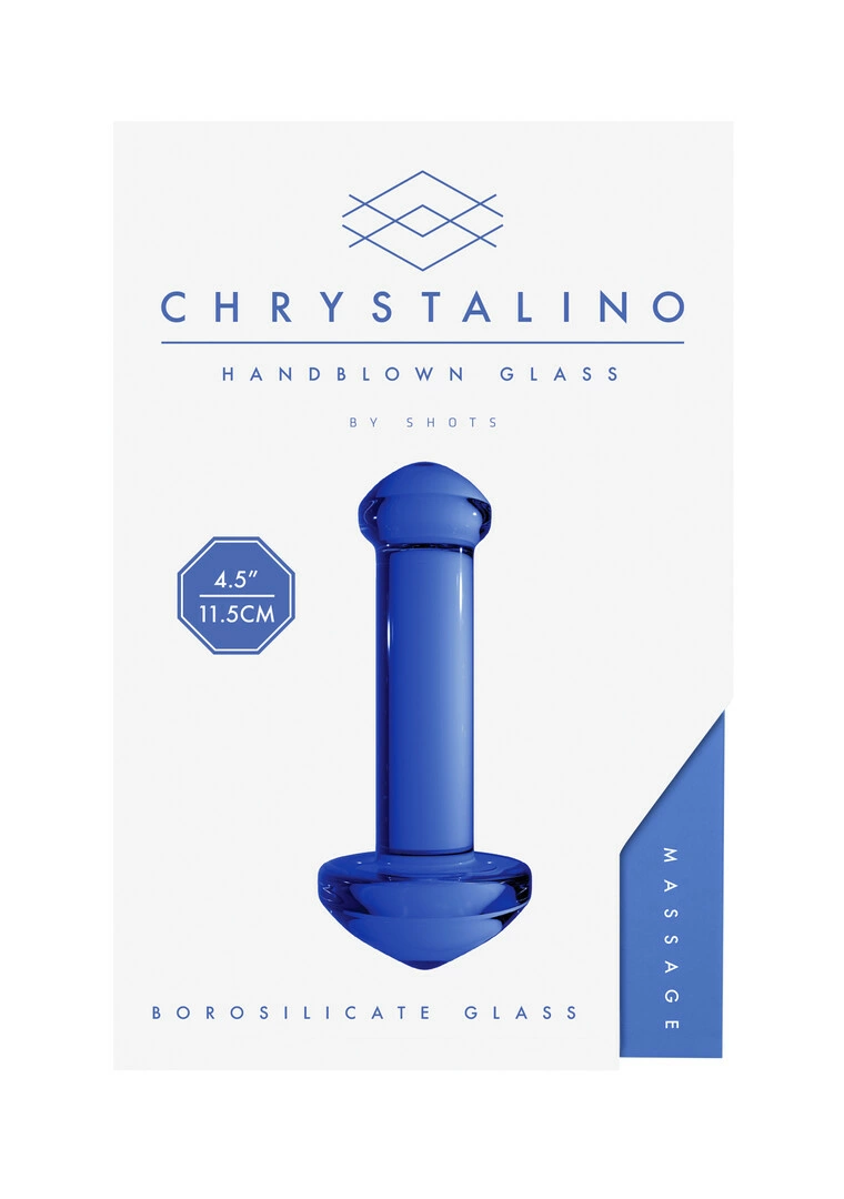 Chrystalino by Shots kūgio formos masažuoklis iš borosilikatinio stiklo