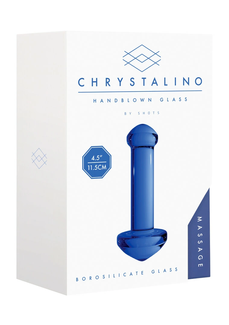 Chrystalino by Shots kūgio formos masažuoklis iš borosilikatinio stiklo