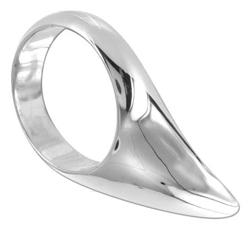 Metal Hard plieninis lašo formos varpos žiedas, 45 mm