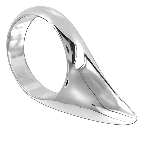 Metal Hard plieninis varpos žiedas, 55 mm, sidabrinis