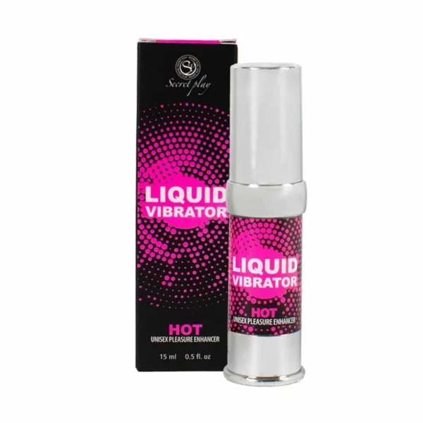 Secretplay Liquid Vibrator šildantis intymus gelis, braškės su grietinėle, 15 ml