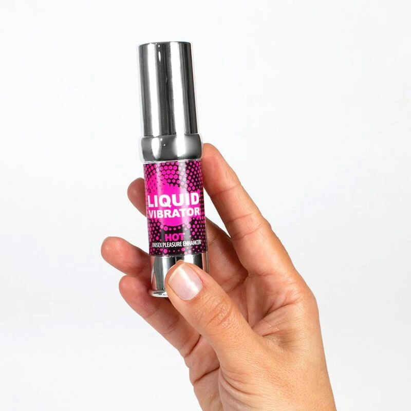 Secretplay Liquid Vibrator šildantis intymus gelis, braškės su grietinėle, 15 ml