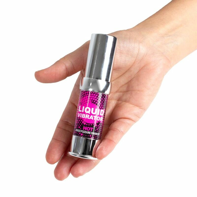 Secretplay Liquid Vibrator šildantis intymus gelis, braškės su grietinėle, 15 ml