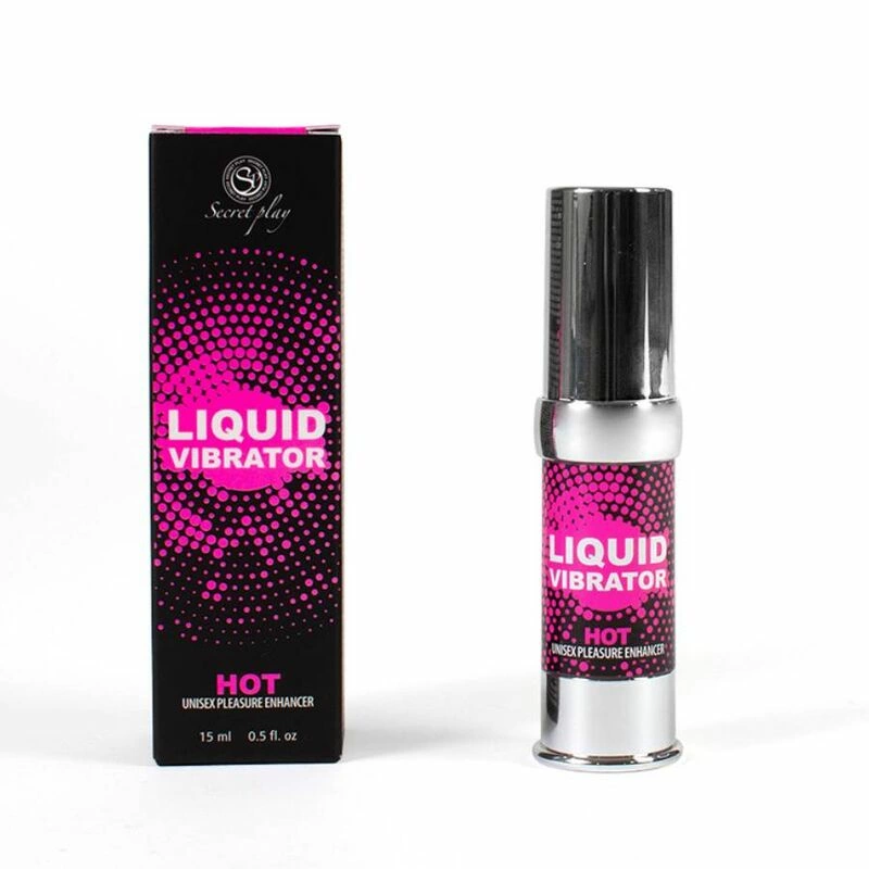 Secretplay Liquid Vibrator šildantis intymus gelis, braškės su grietinėle, 15 ml