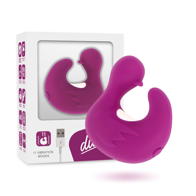 Coverme DuckyMania vibruojantis antpirštis iš silikono, įkraunamas per USB, violetinis