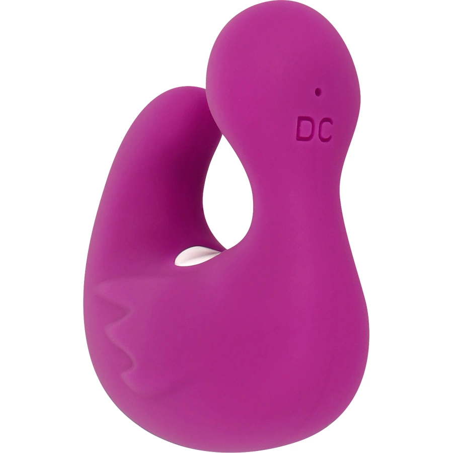 Coverme DuckyMania vibruojantis antpirštis iš silikono, įkraunamas per USB, violetinis