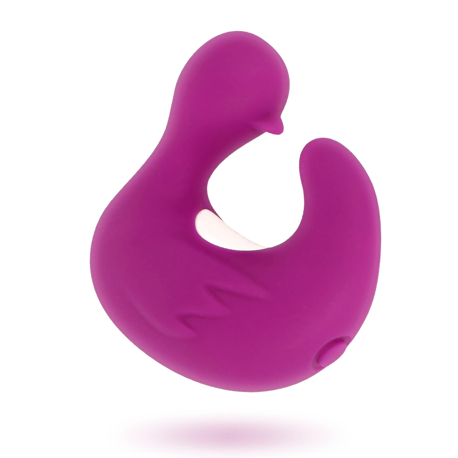 Coverme DuckyMania vibruojantis antpirštis iš silikono, įkraunamas per USB, violetinis