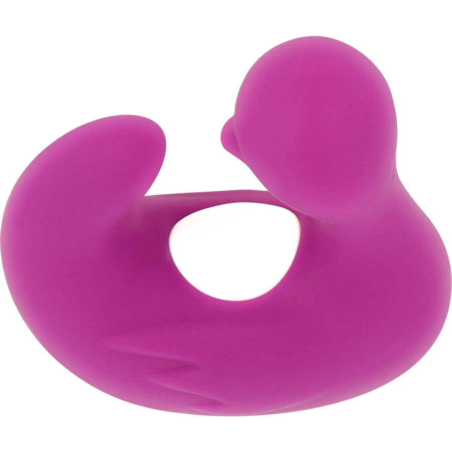 Coverme DuckyMania vibruojantis antpirštis iš silikono, įkraunamas per USB, violetinis