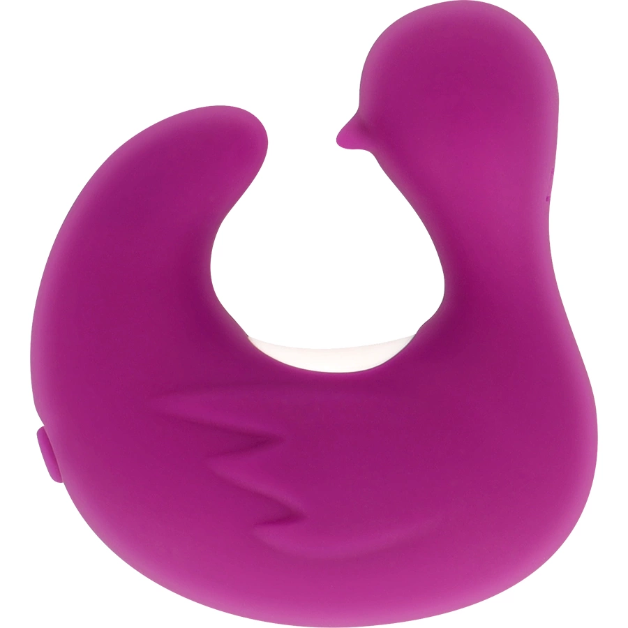 Coverme DuckyMania vibruojantis antpirštis iš silikono, įkraunamas per USB, violetinis