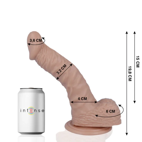 Mr. Intense Model 18 realistiškas dildo su siurbtuku, kūno spalvos, 19,8 cm