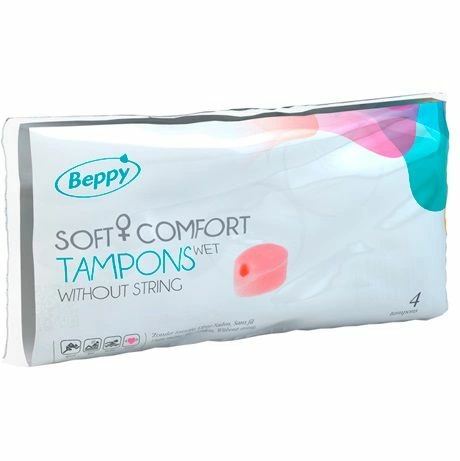 Beppy Soft Comfort drėgni tamponai be virvutės, levandų kvapo, 4 vnt.