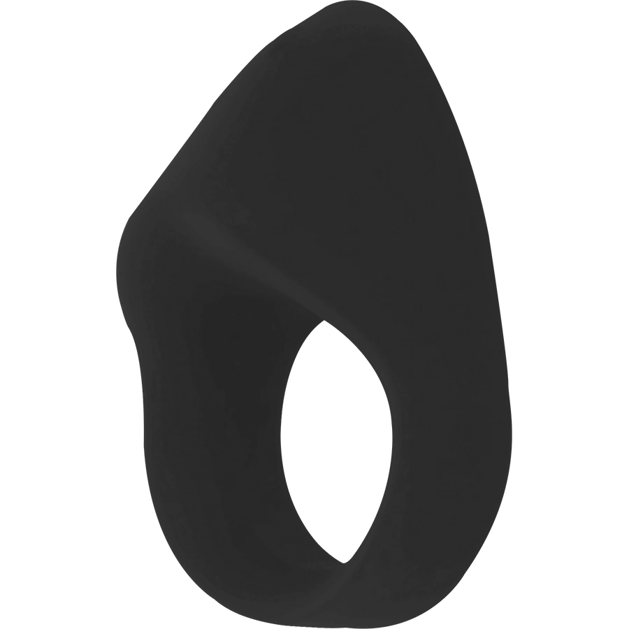 Intense OTO vibruojantis varpos žiedas iš silikono, įkraunamas per USB, juodas