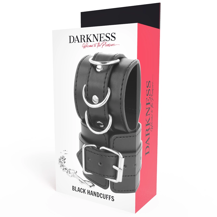 Darkness reguliuojami antrankiai riešams ir kulkšnims, PVC oda, juodi