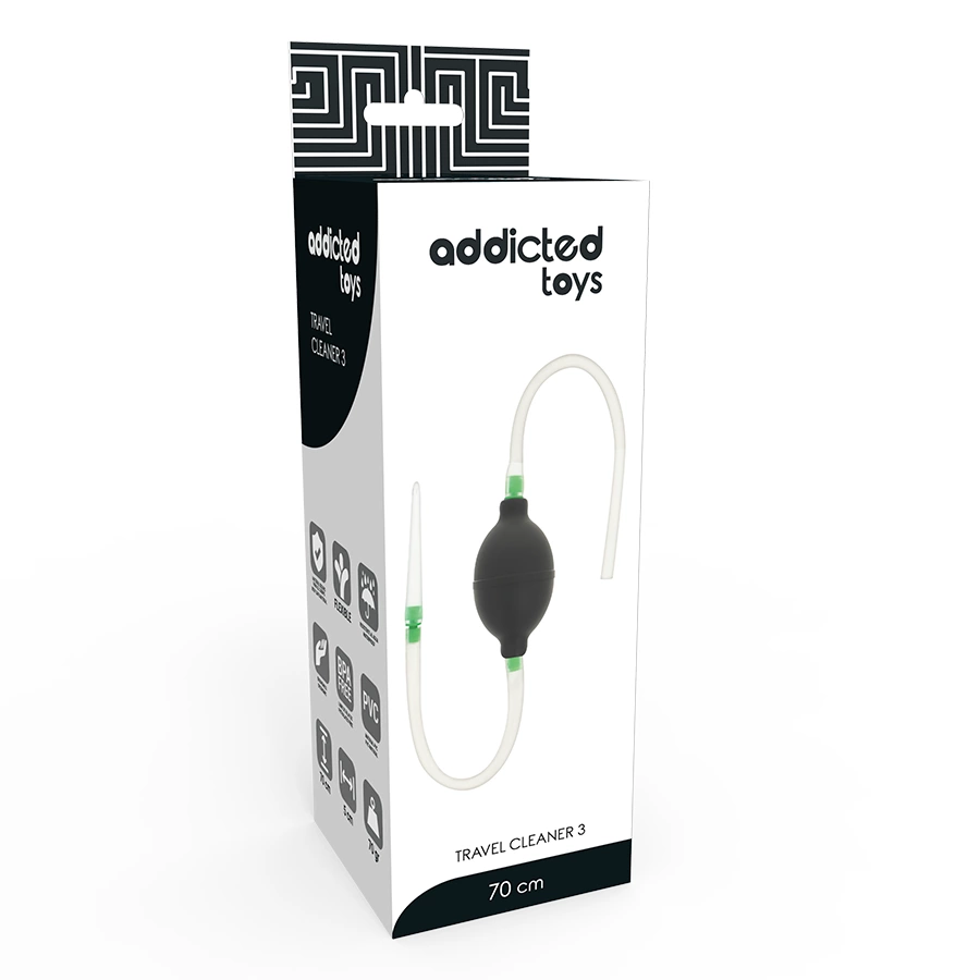 Addicted kompaktiška intymios higienos plovimo sistema iš TPR, juoda
