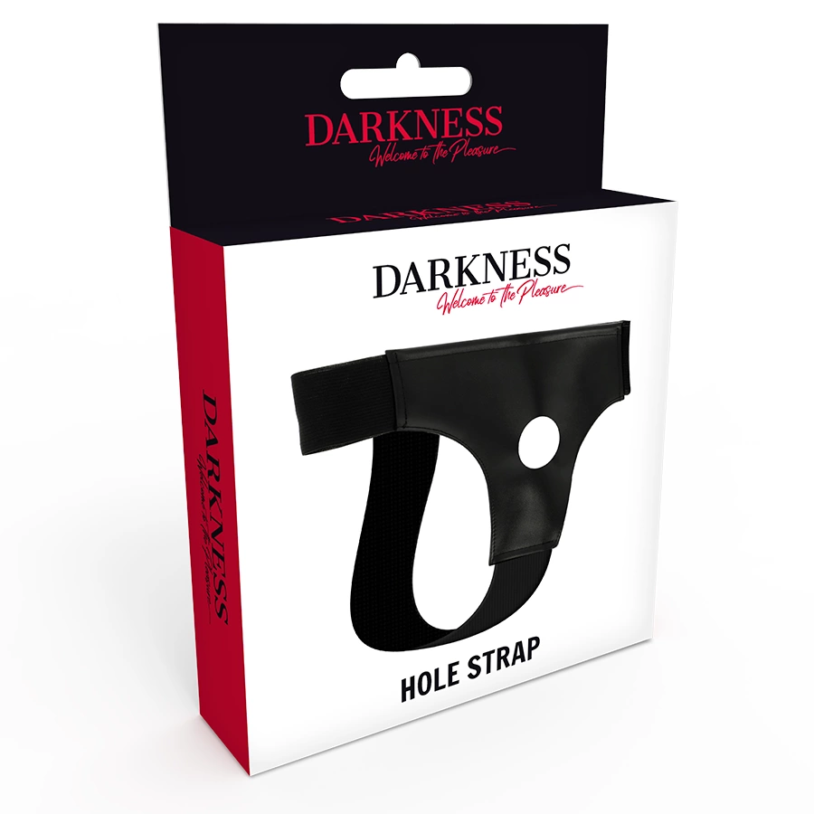 Darkness diržai su anga priedams iš PU odos, juodi, universalus dydis