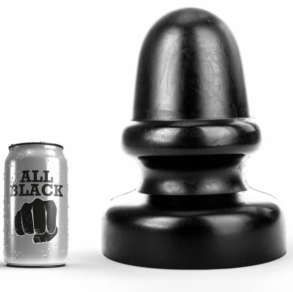 All Black analinis kaištis iš PVC su plačiu pagrindu, 23 cm, juodas