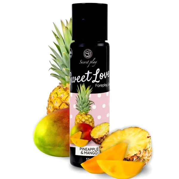Secretplay Sweet Love valgomas gelis vandens pagrindu, mango ir ananasų skonio, 60 ml