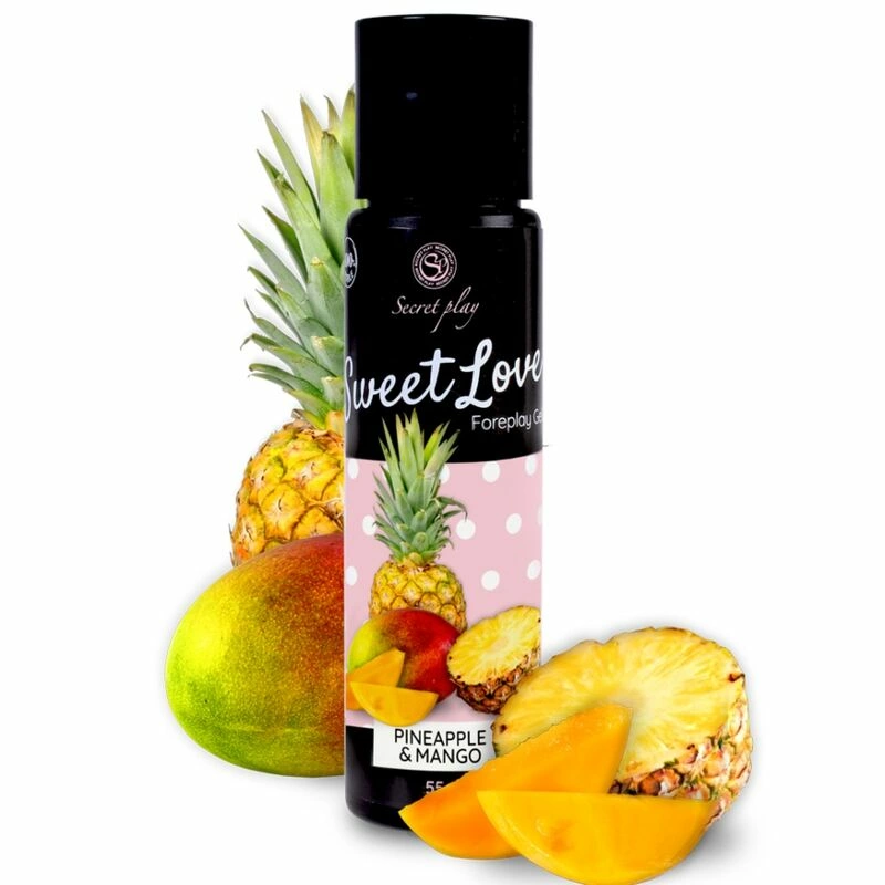 Secretplay Sweet Love valgomas gelis vandens pagrindu, mango ir ananasų skonio, 60 ml