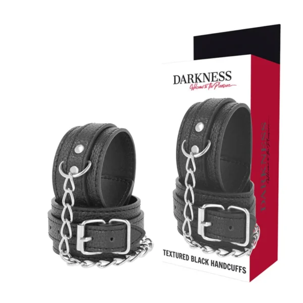 Darkness reguliuojami antrankiai iš PU odos, juodi