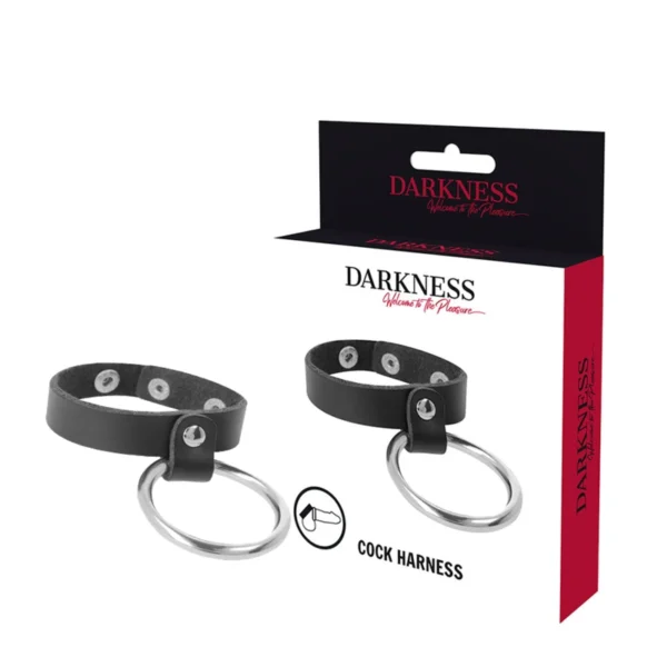 Darkness metalinis varpos žiedas, juodas ir sidabrinis