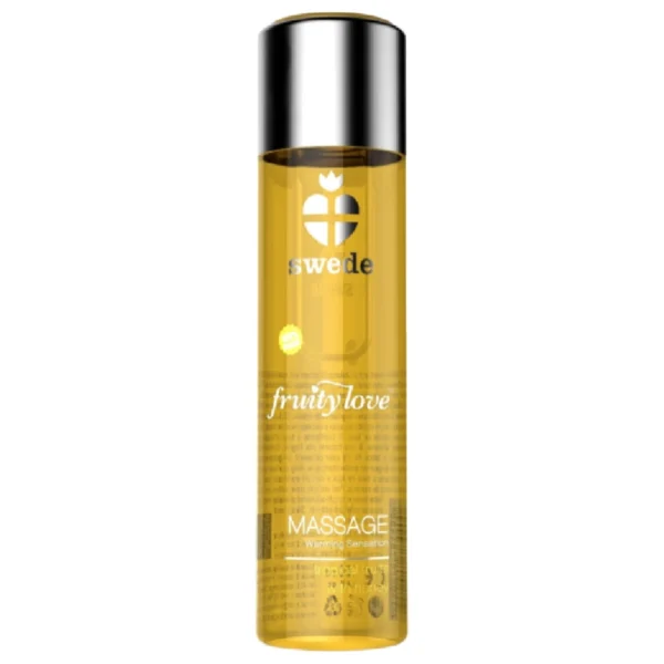 Swede Fruity Love šildantis masažo aliejus, tropiniai vaisiai ir medus, 120 ml