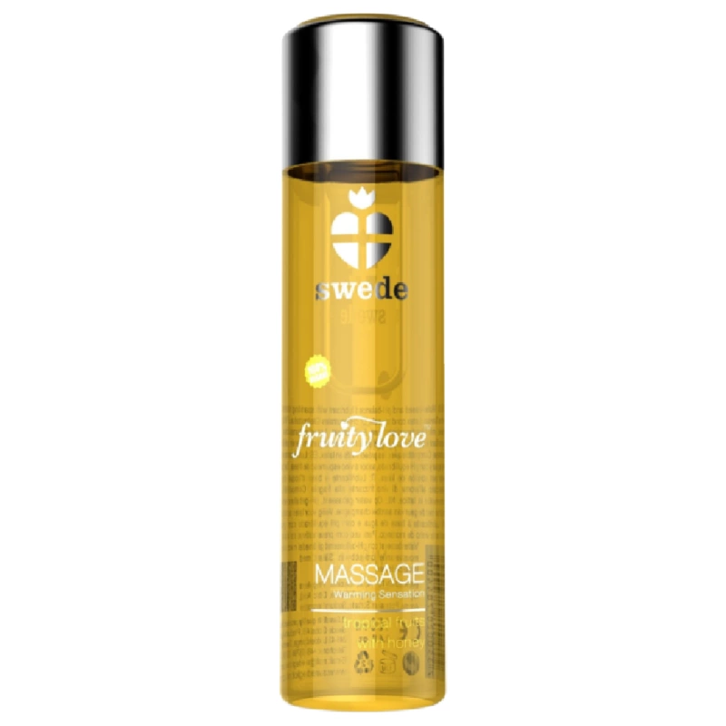 Swede Fruity Love šildantis masažo aliejus, tropiniai vaisiai ir medus, 120 ml