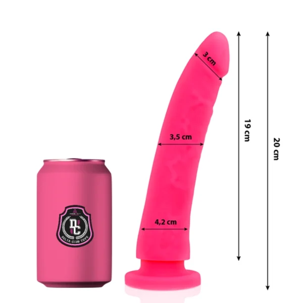Deltaclub Silicone Intimate Model dildo iš medicininio silikono, rožinis, 20 cm