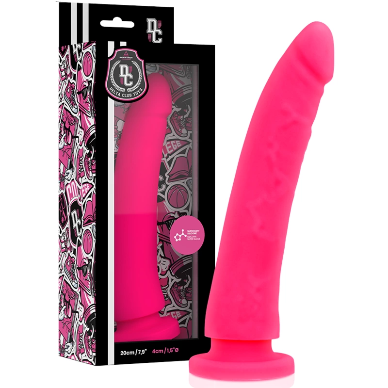 Deltaclub Silicone Intimate Model dildo iš medicininio silikono, rožinis, 20 cm