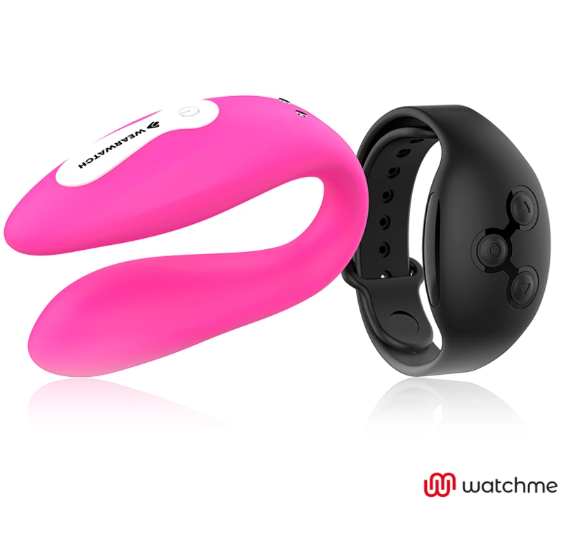 Wearwatch WatchMe Dual Technology vibratorius poroms, fuksijos ir juodas