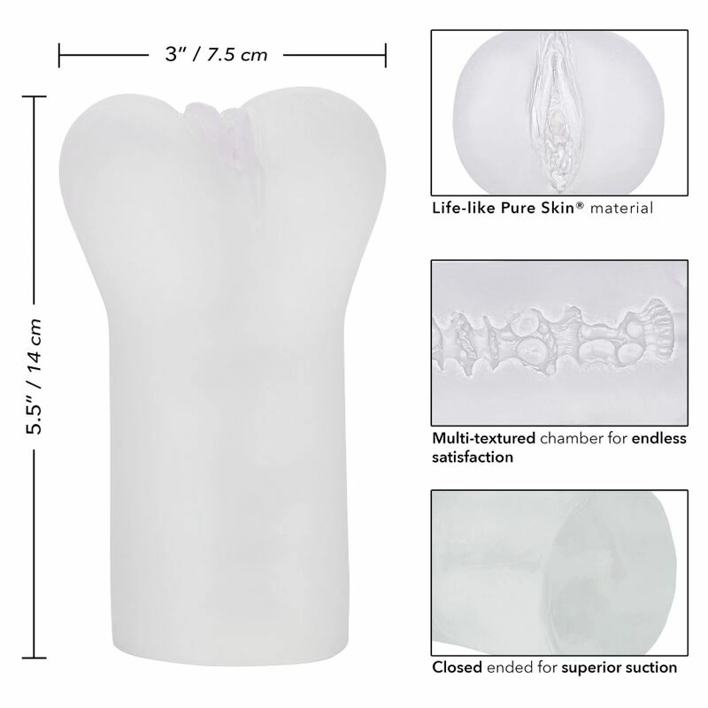 CalExotics Boundless Vulva masturbatorius iš TPE, skaidrus, 14 cm