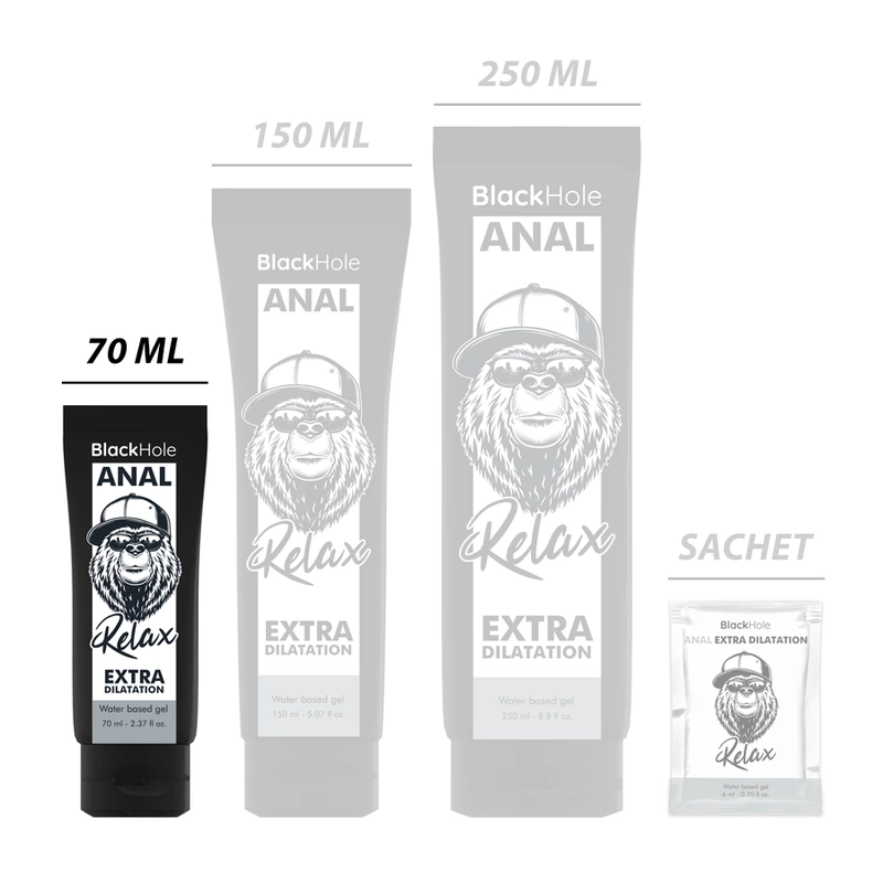 Black Hole gelinis lubrikantas vandens pagrindu, bekvapis, 70 ml