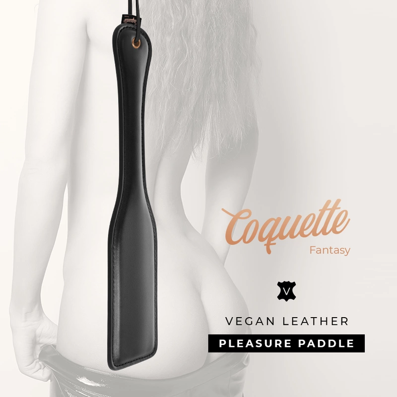Coquette Chic Desire Fantasy plakimo mentelė iš veganiškos odos, juoda