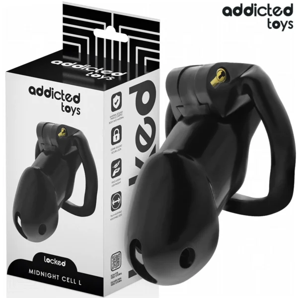 Addicted Locked Midnight Cell skaistybės narvelis, juodas, L