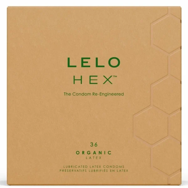 LELO HEX Organic prezervatyvai iš organinio latekso, 36 vnt.