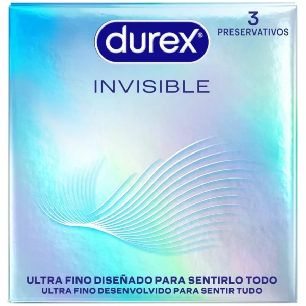 Durex Invisible itin ploni prezervatyvai, 3 vnt.