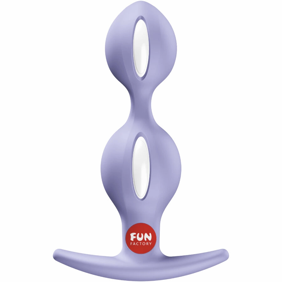 Fun Factory B-Balls Duo analinis kaištis su dviem kamuoliukais viduje, violetinis, 13 cm