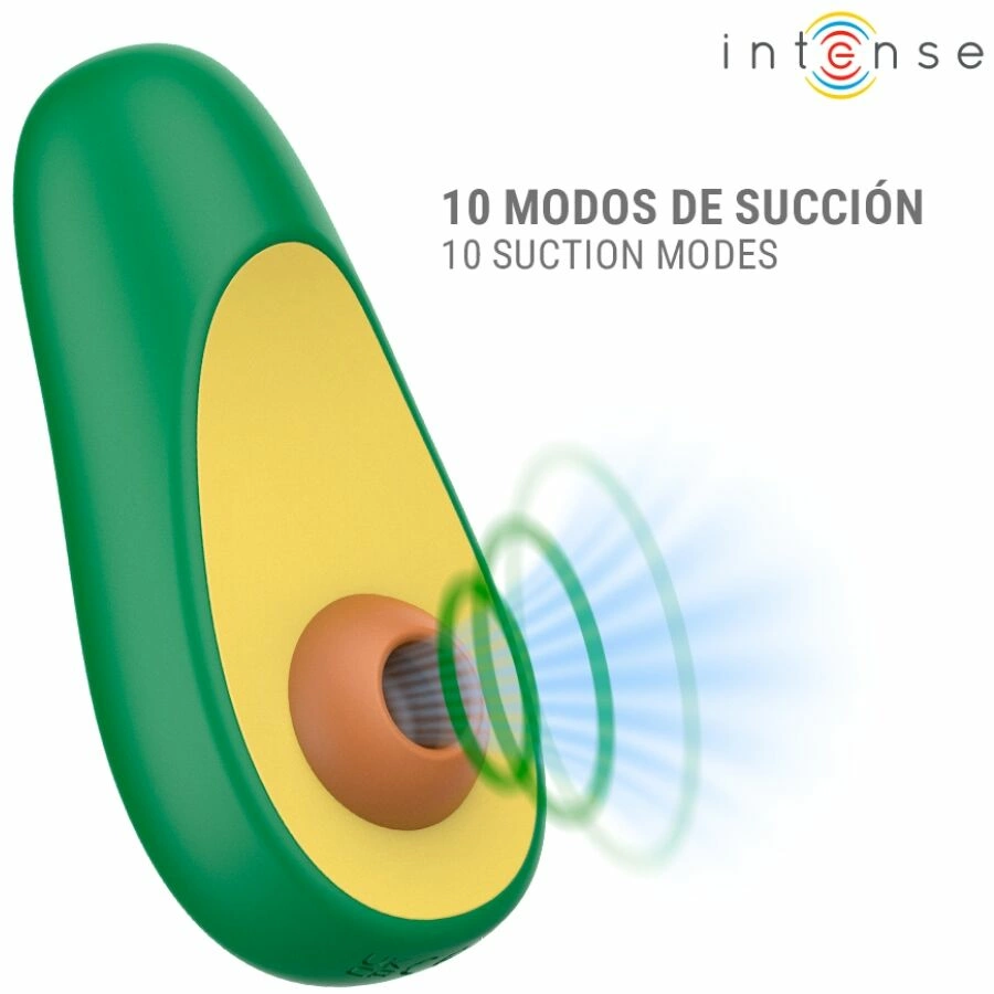 Intense Fun Toys WAKI avokado formos klitorio stimuliatorius, iš silikono, žalias