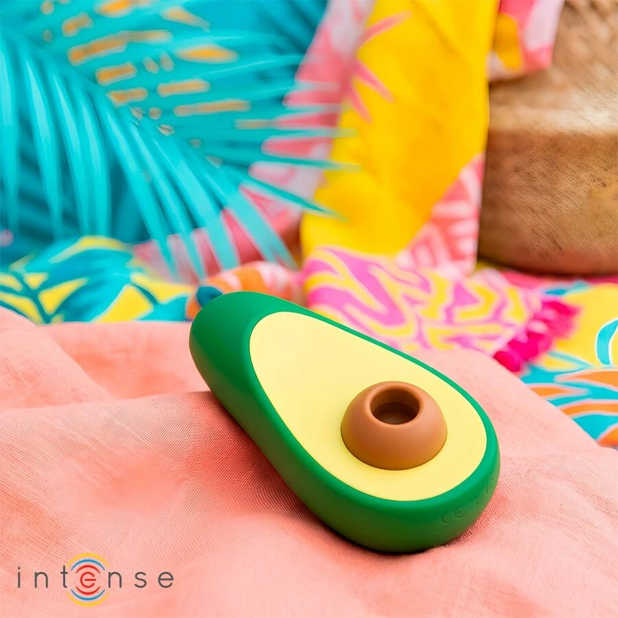 Intense Fun Toys WAKI avokado formos klitorio stimuliatorius, iš silikono, žalias