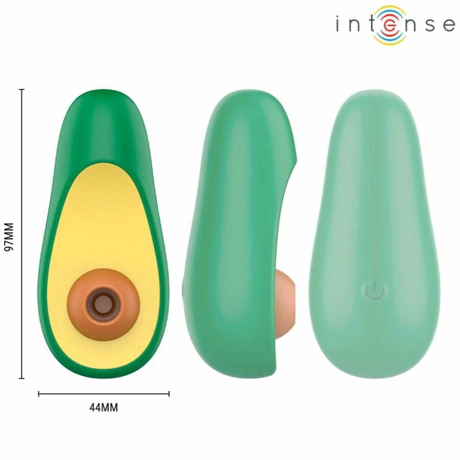 Intense Fun Toys WAKI avokado formos klitorio stimuliatorius, iš silikono, žalias