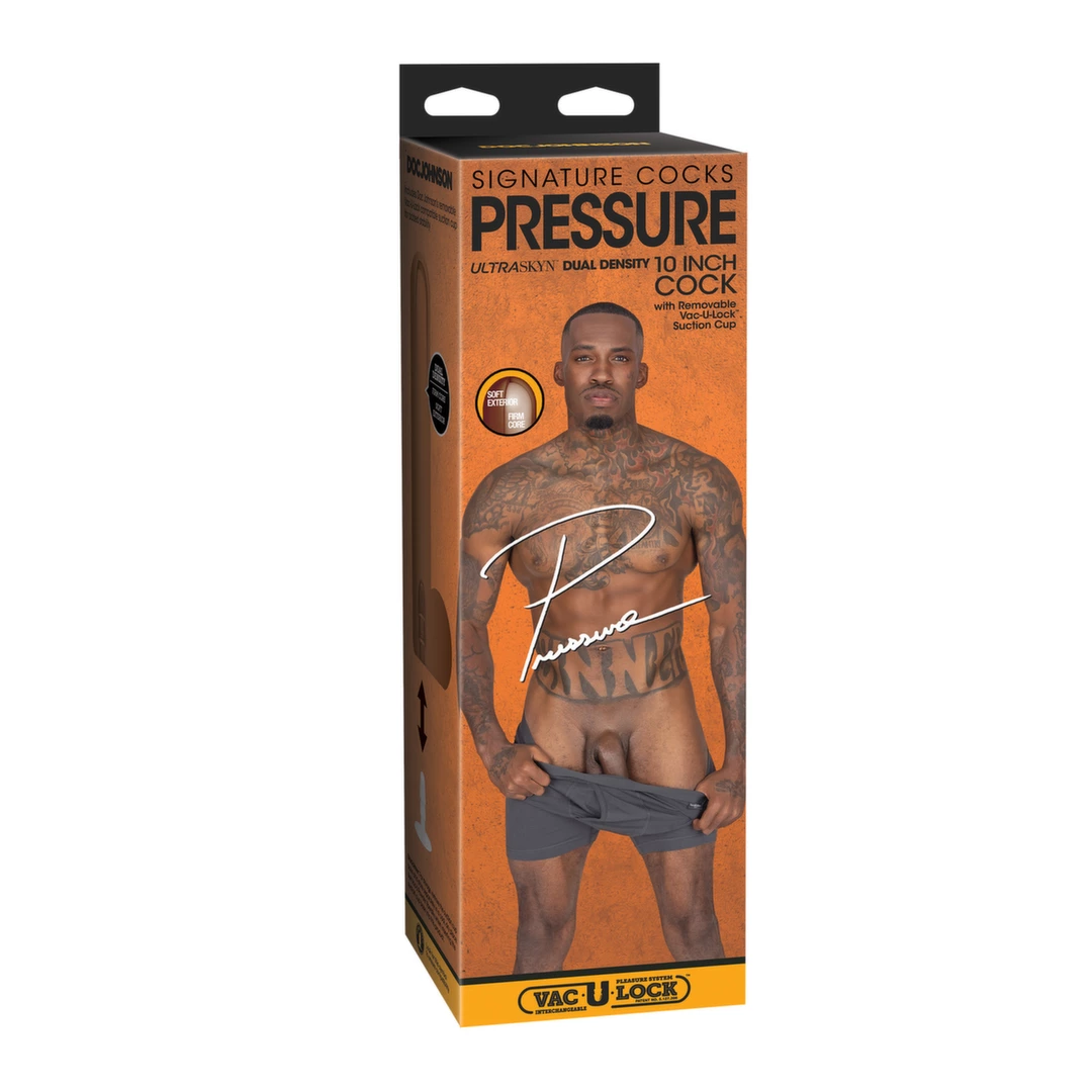 Doc Johnson Pressure 25 cm anatominis dildo iš dvigubo tankio ULTRASKYN