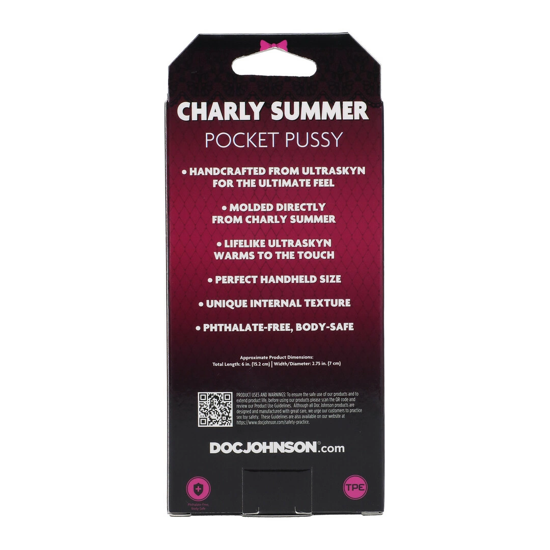 Doc Johnson Charly Summer ULTRASKYN kompaktiškas masturbatorius, vanilės spalvos