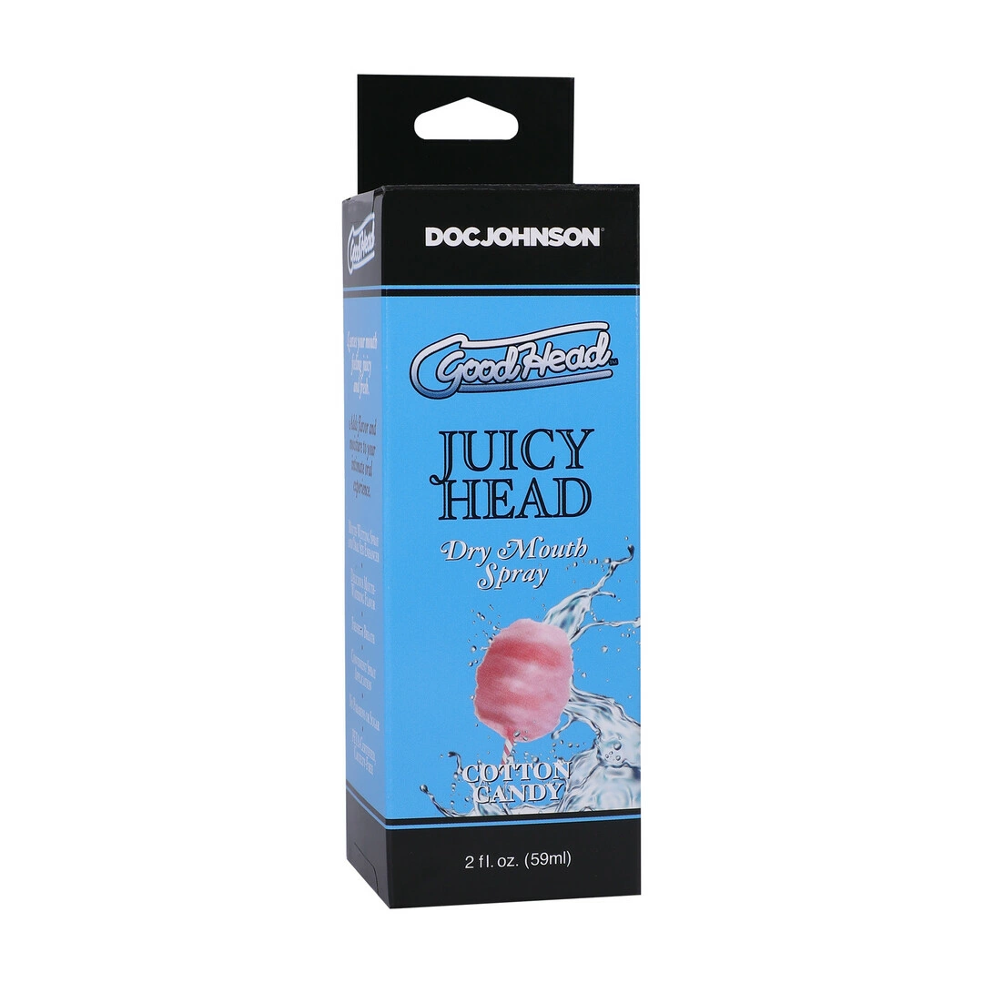 Doc Johnson GoodHead Juicy Head burnos purškiklis, cukraus vatos skonio, 59 ml