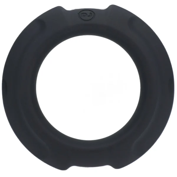 Doc Johnson Flexisteel varpos žiedas iš silikono ir nerūdijančio plieno, 43 mm, juodas
