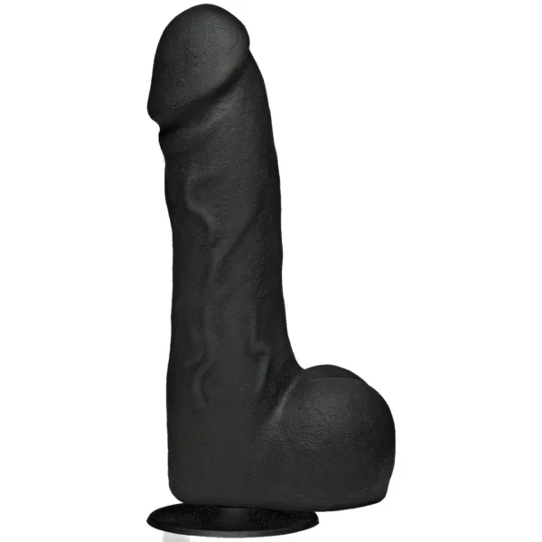 Doc Johnson Perfect ULTRASKYN dildo su siurbtuku, 19 cm, dvigubo tankio
